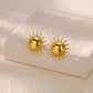 Estilo moderno Geométrico Flower Ear Studs [304 acero inoxidable]