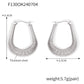 U Shape Lines Layered Earrings [304 Stainless Steel,18K Gold Plated]