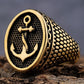 Retro Punk Anchor 304 Stainless Steel Polishing Halloween Men'S Rings