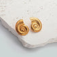 Snail Conch Earrings [304 Stainless Steel,14K Gold Plated]