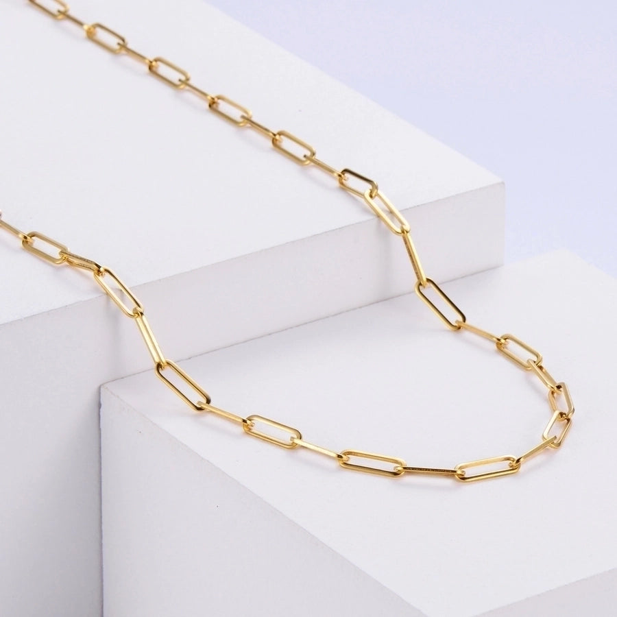 Link Chain Necklace [304 Stainless Steel,18K Gold Plated]