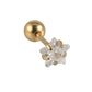 1 Piece Ear Cartilage Stud Star Zircon Earrings [304 Stainless Steel, 18K Gold Plated]