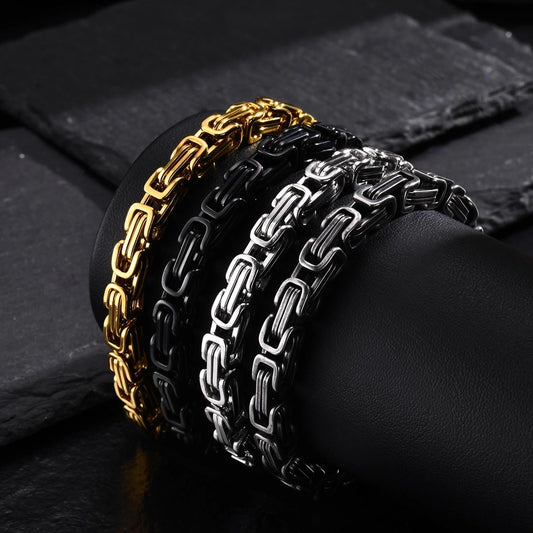 Basic Punk Solid Color Bracelet[304 Stainless Steel 18K Gold Plated]