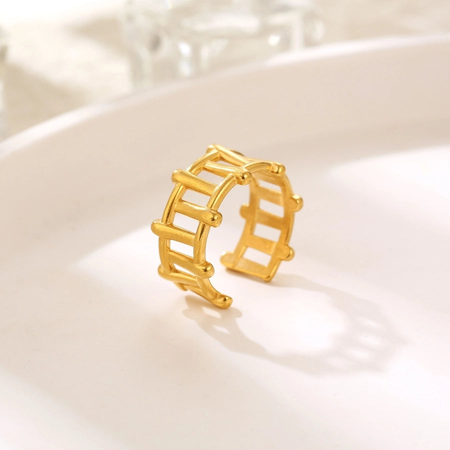 Mix -Designs Ringe [304 Edelstahl 18K Gold plattiert]