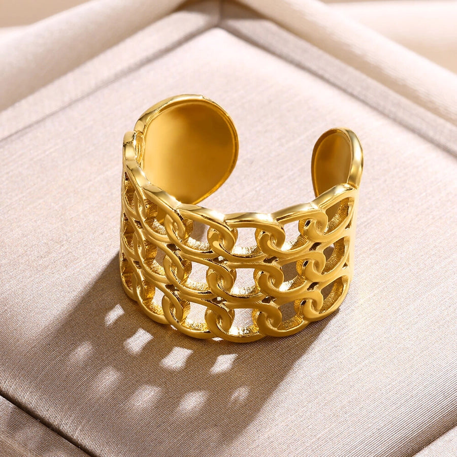 Mix Style Ring [304 Stainless Steel 18K Gold Plated]