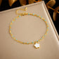 Hawaiian Flower Butterfly Anklet [304 Rustfritt stål, 18K gullbelagt]