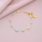 Colorful Star Anklet [304 Stainless Steel, 18K Gold Plated]