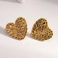 Mix Heart Earrings [304 Stainless Steel,18K Gold Plated]