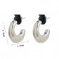 C Shape Hoop Earrings [304 Stainless Steel, 16K Gold Plated]