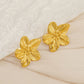 Flower Earrings [304 Stainless Steel,18K Gold Plated]