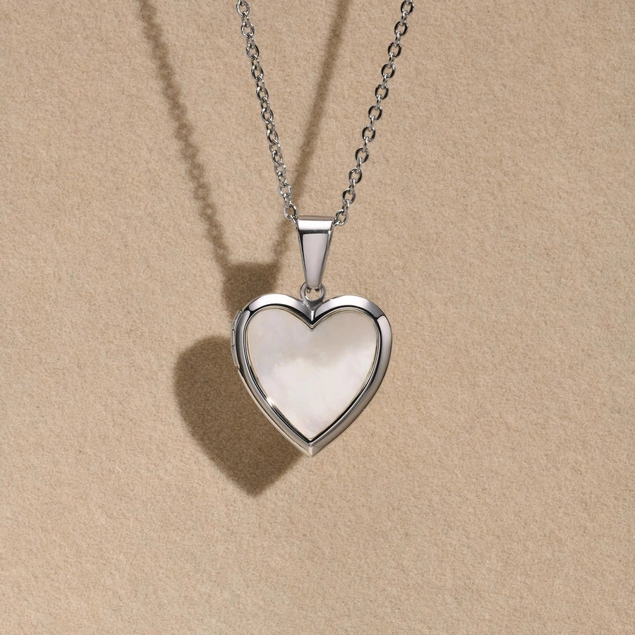 Heart Shape Shell Necklace [304 Stainless Steel,18K Gold Plated]