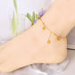 Anklet a forma di cuore [acciaio inossidabile 304, oro 18K placcato]