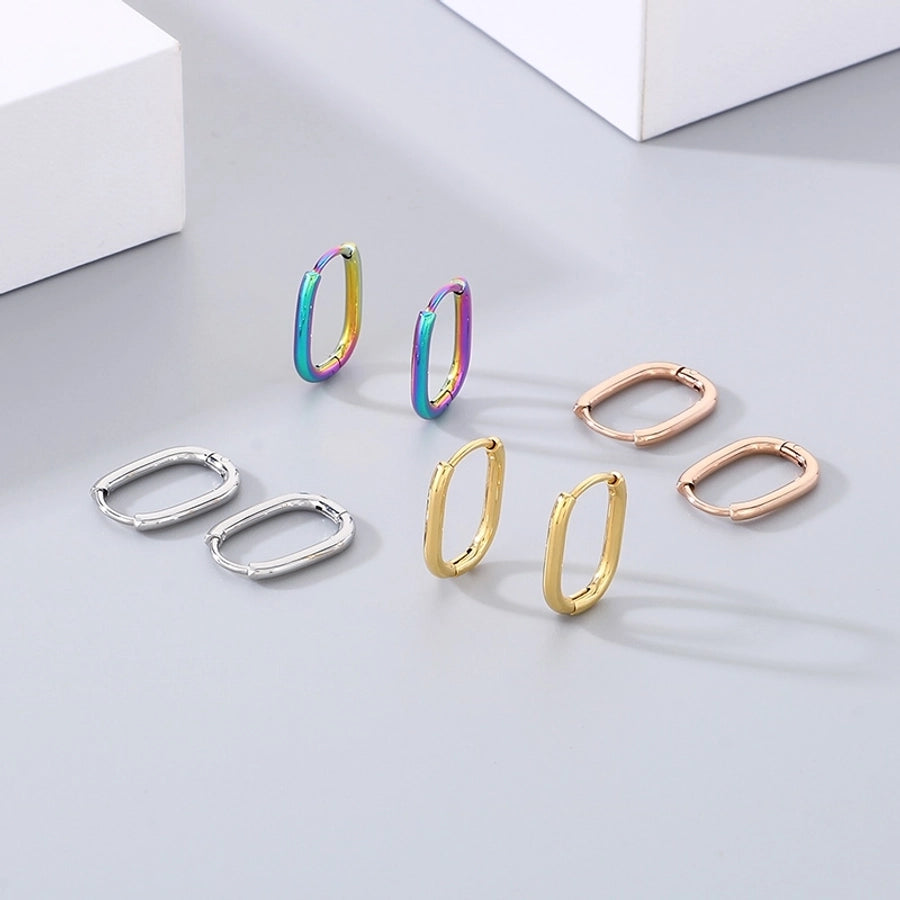 U-Shaped Earrings [Stainless Steel]