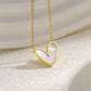 Heart Shape Shell Necklace [304 Stainless Steel]