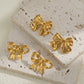 Mix Bow Knot Earrings [304 Stainless Steel 18K Gold Plated]