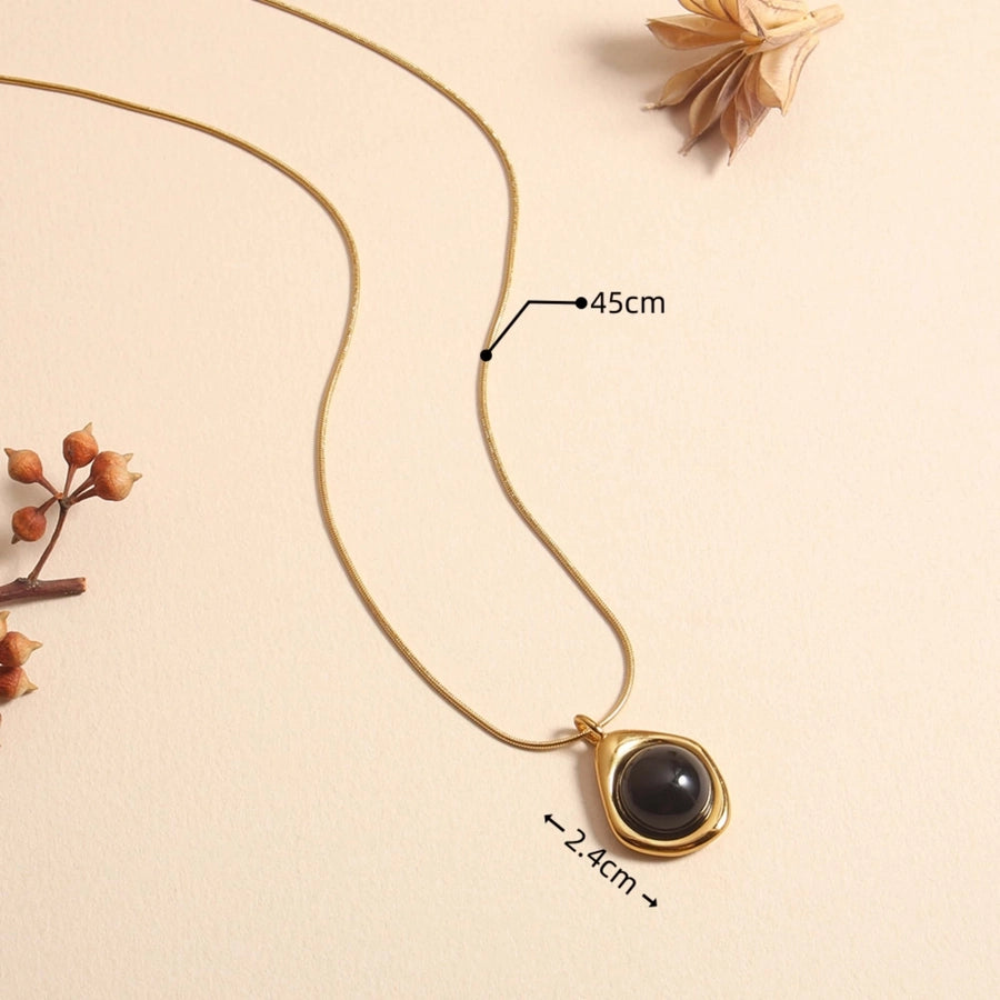 Vintage Style Pendant Necklace [304 Stainless Steel 18K Gold Plated]