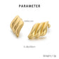 Tricolor wING Earrings [304 Stainless Steel, 18K Gold Plated]