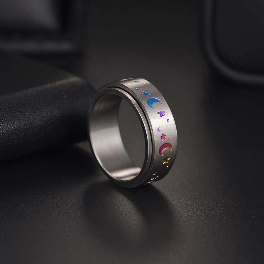 Star Moon Ring [304 Stainless Steel]