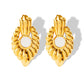 Vintage Enamel Earrings [304 Stainless Steel,18K Gold Plated]