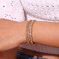 Rhinestones Bracelets [304 Stainless Steel,18K Gold Plated]