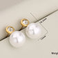 Round Pearl Stud Earrings Set [304 Stainless Steel]