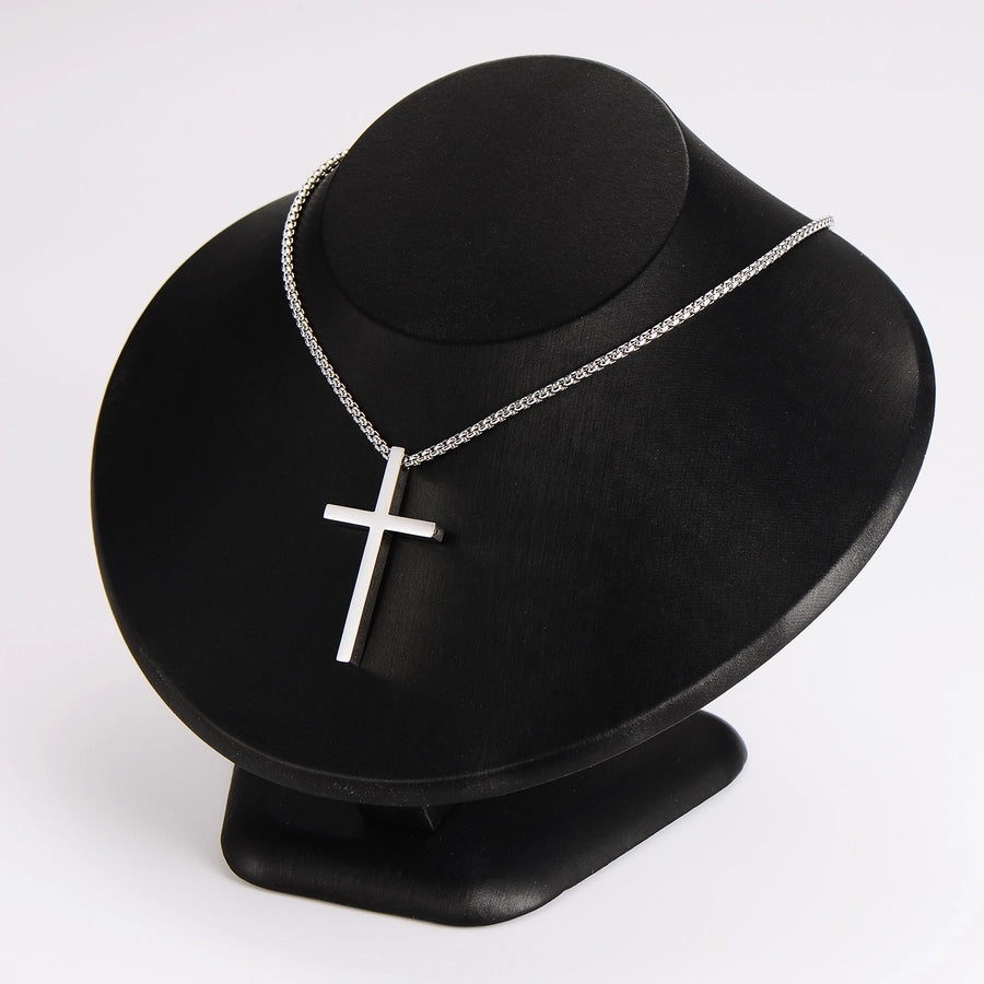 Simple Style Cross Necklace [304 Stainless Steel]