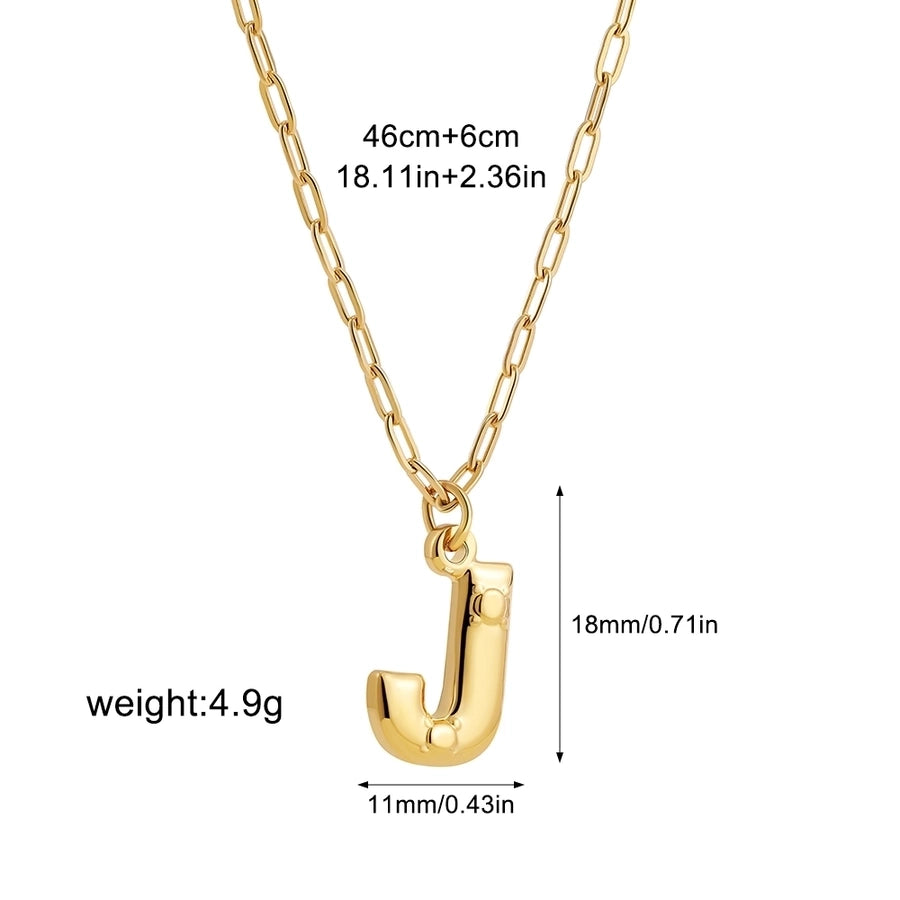 Jewelry Preppy Style Solid Color Shiny Letter 304 Stainless Steel Pendant Necklace