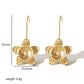 Mix Designs Flower Petal Drop Earrings [304 Stainless Steel]