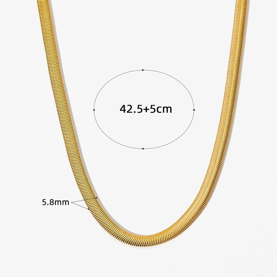 Snake Chain Bracelet/Necklace [304 Stainless Steel,16K Gold Plated]