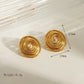 Round Spiral Earrings [304 Stainless Steel,14K Gold Plated]