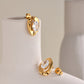 Oval Zircon 1Earrings [201 Stainless Steel,18K Gold Plated]