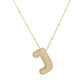 Gold Letter Pendant Necklace [304 Stainless Steel]