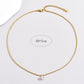 Round Zircon Necklace [304 Stainless Steel,14K Gold Plated]