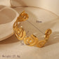 Spiral Bangle Bracelet [304 Stainless Steel,18K Gold Plated]