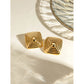 Square Plating Earrings [304 Stainless Steel,18K Gold Plated]