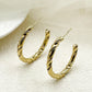 Twist Braid Hoop Earrings [304 Stainless Steel,14K Gold Plated]