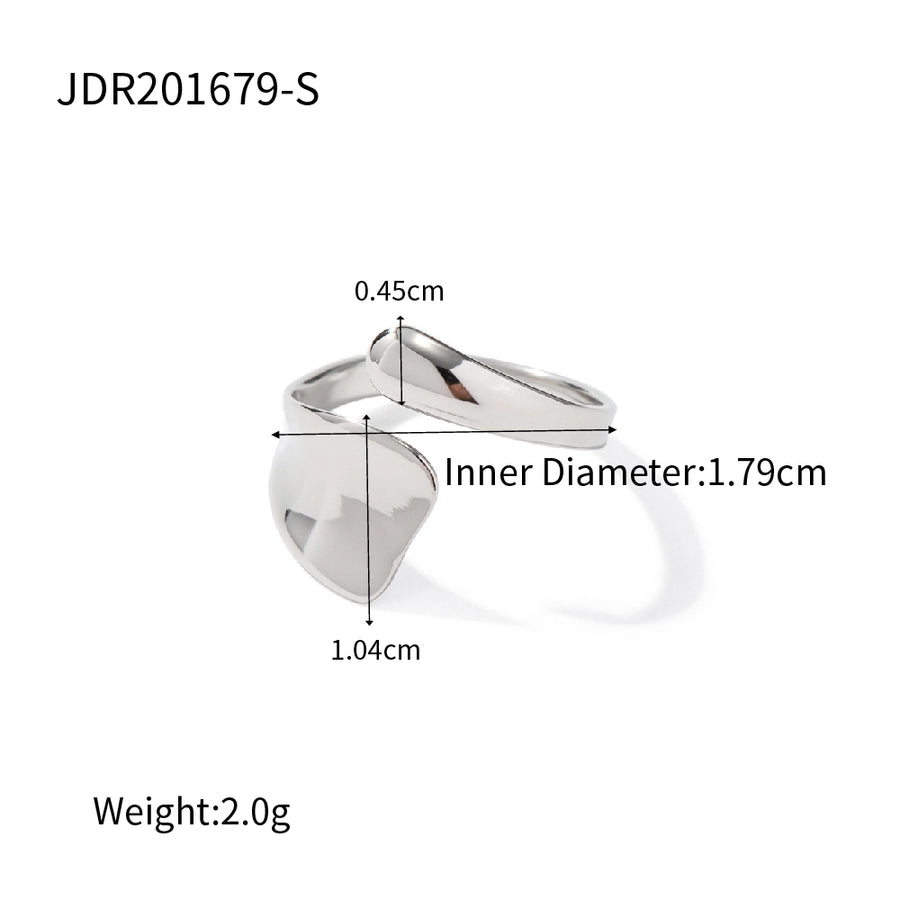 Asymmetrische open ring [304 roestvrij staal]