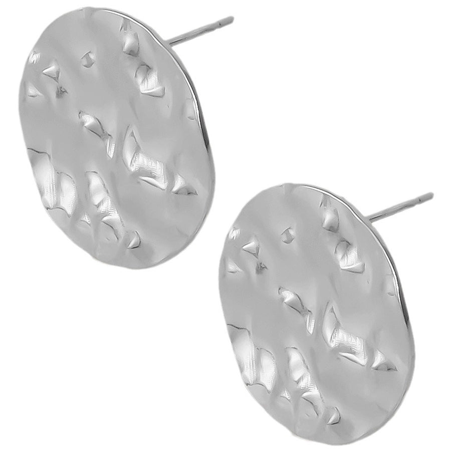 Flat Round Earrings [304 Stainless Steel]