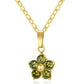 Flower Zircon Pendant Necklace [304 Stainless Steel]