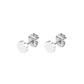 Flat Round Stud Earrings [304 Stainless Steel]