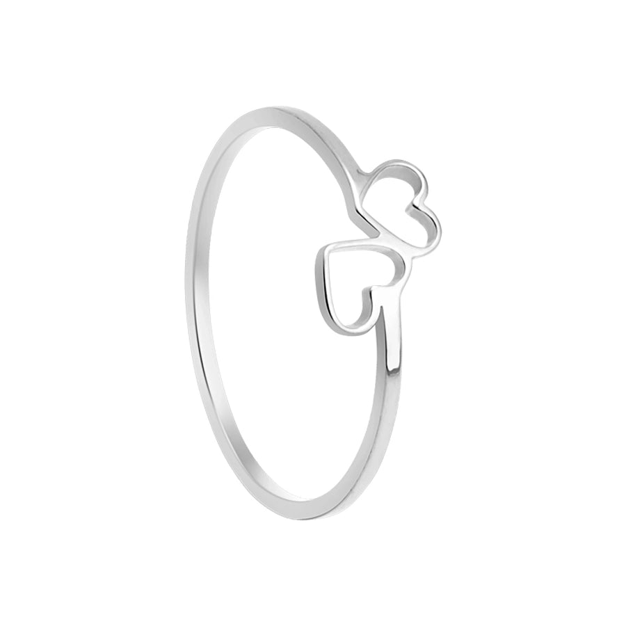 Heart Shape Hollow Ring [201 Stainless Steel]