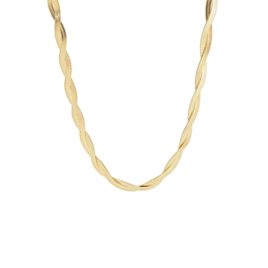 Twisted Chain Bracelet/Necklace [304 Stainless Steel,18K Gold Plated]