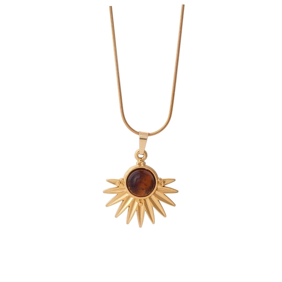 Retro Sun Pendant Necklace [304,316 Stainless Steel]