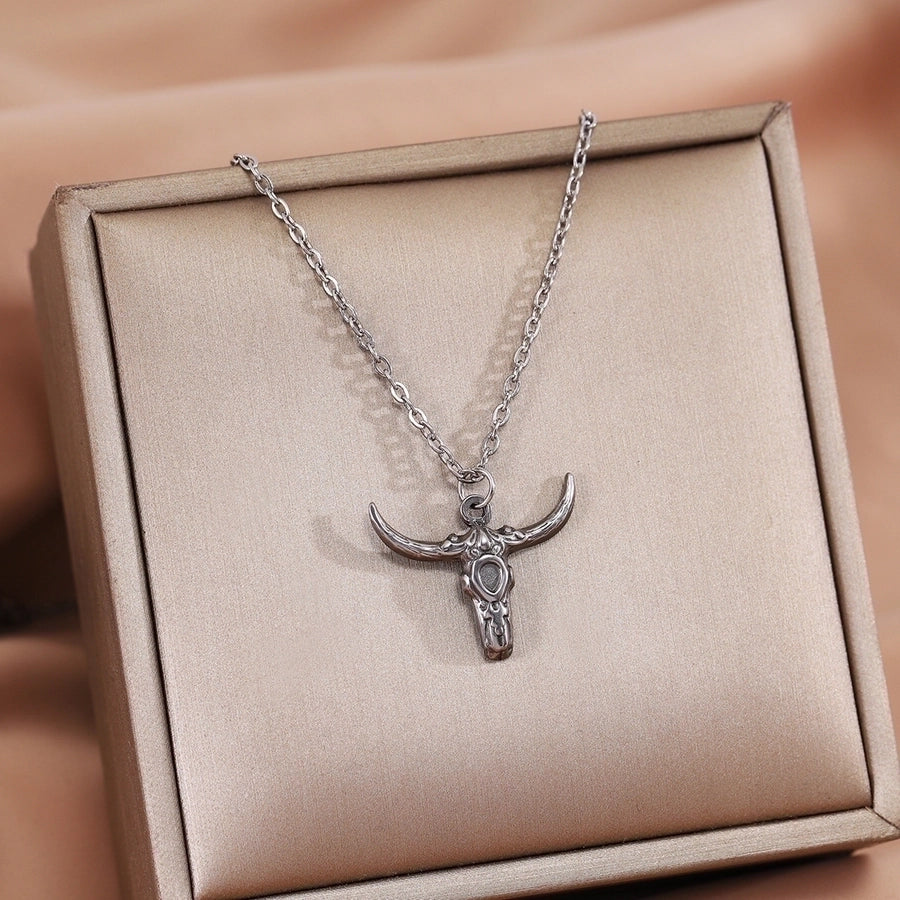 Bull Necklace [304 Stainless Steel 18K Gold Plated]