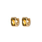 Colored Rhinestone Stud Earrings [304 Stainless Steel]