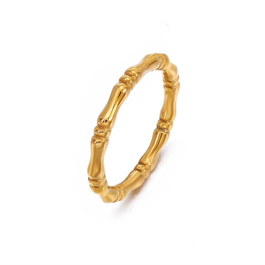 Mix Bands Rings [304 Stainless Steel 18K Gold Plated]