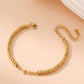 Wave Beaded Bracelet [304 Stainless Steel, 18K Gold Plated]