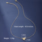 Letter Heart Shape Necklace [304 Stainless Steel,18K Gold Plated]