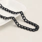 Black Cuban Link Chain Necklace [304 Stainless Steel]