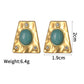 Trapezoid Irregular Rhinestones Earrings [304 Stainless Steel, 18K Gold Plated]